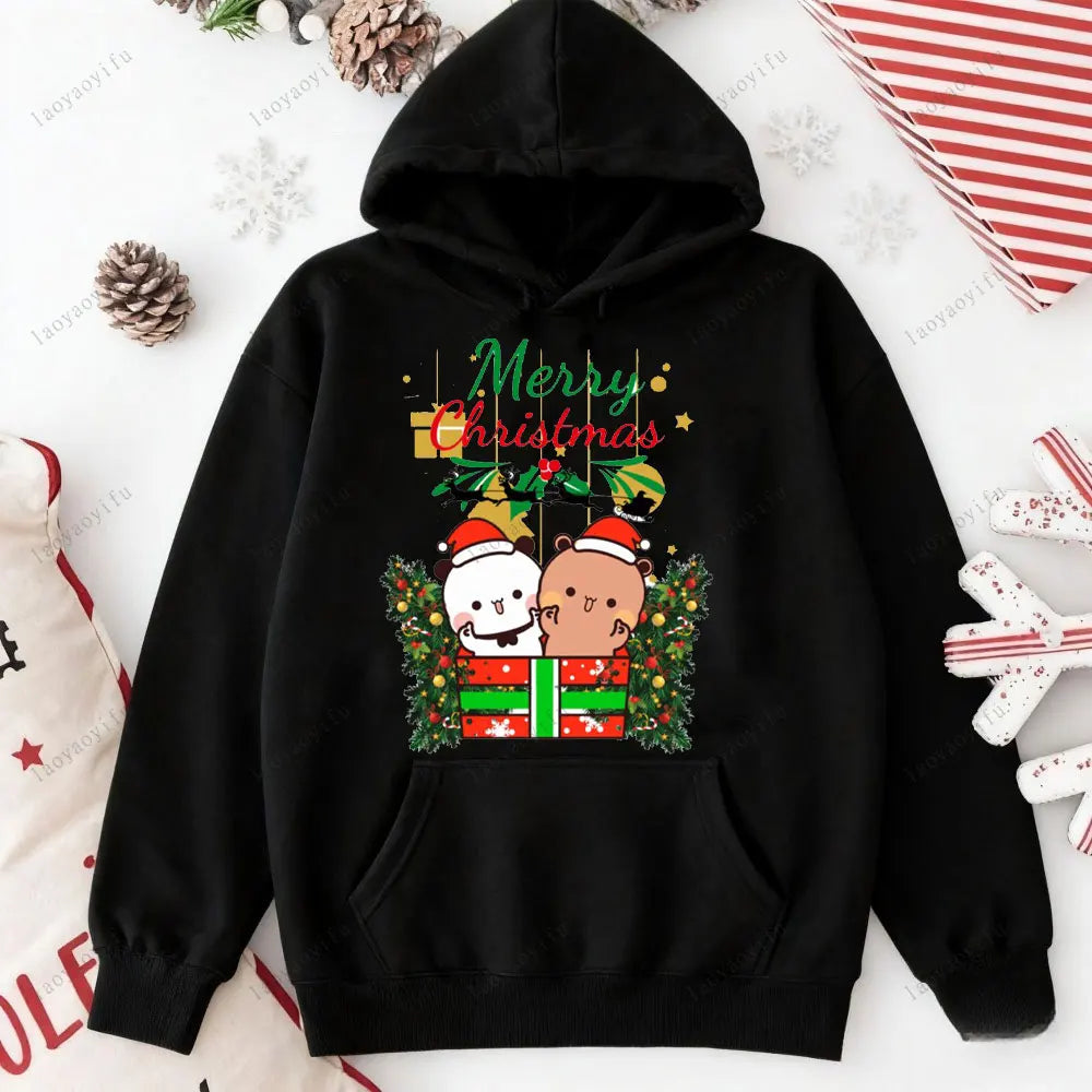 Merry Christmas Bubu Dudu Hoodie – Winter Warm Tracksuit