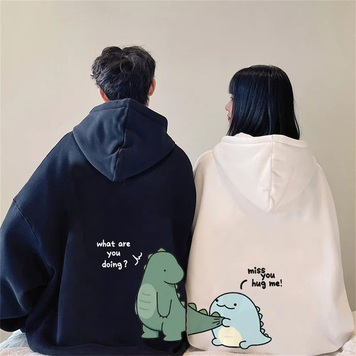 Men’s Dinosaur Hoodie – Cute Rock Ni Cartoon Pullover