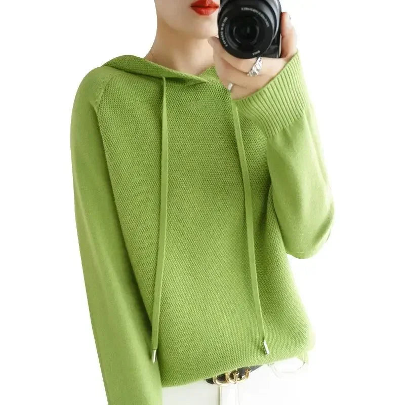 “Women’s Hooded Knit Sweater”