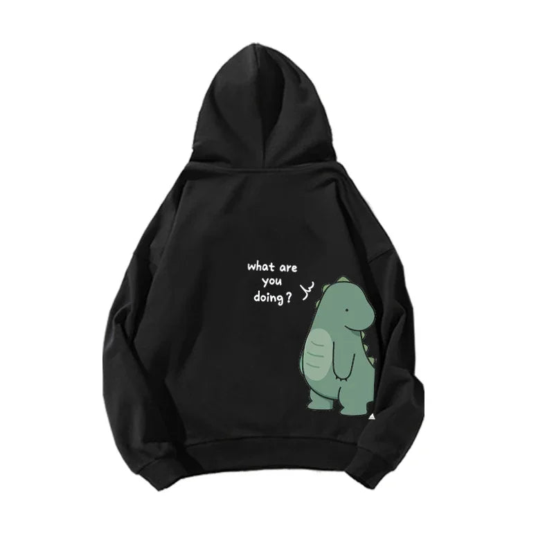 Men’s Dinosaur Hoodie – Cute Rock Ni Cartoon Pullover