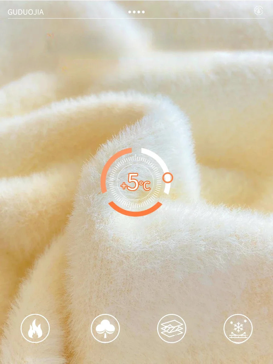 “Women’s Retro Red Turtleneck Sweater”