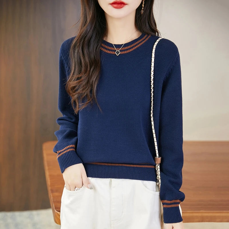 Autumn/Winter Knit Top – O-Neck Casual Sweater