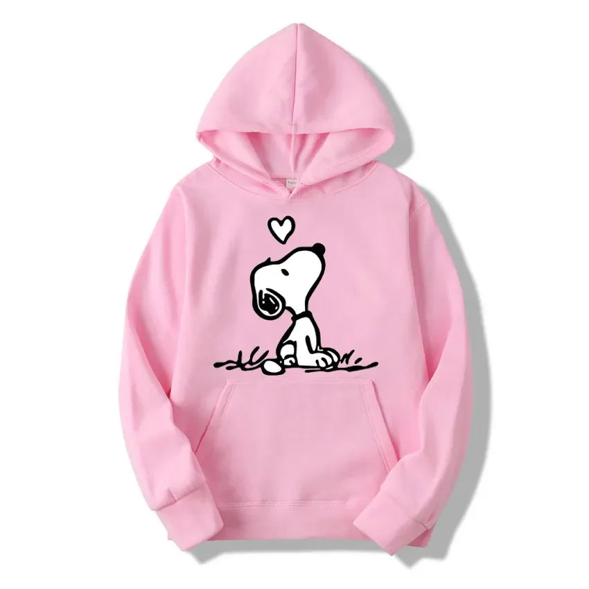 Snoopy Cartoon Hoodie 2024 – Casual Pullover for Men & Women