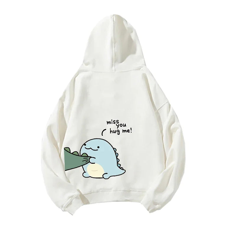 Men’s Dinosaur Hoodie – Cute Rock Ni Cartoon Pullover