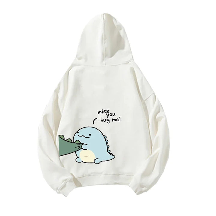 Men’s Dinosaur Hoodie – Cute Rock Ni Cartoon Pullover