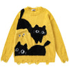 “Unisex Funny Cat Oversized Sweater”