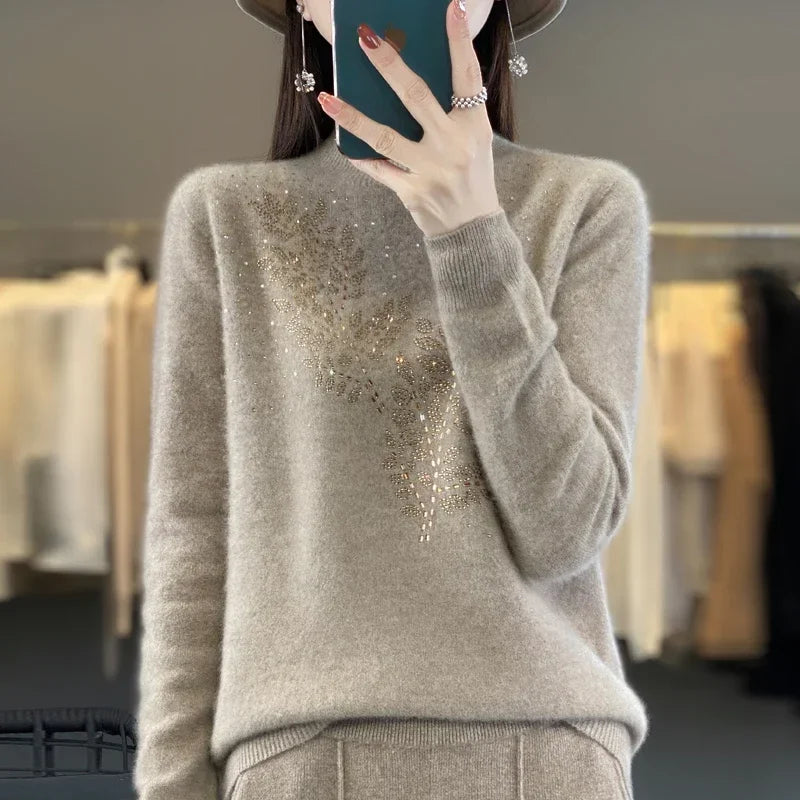 “Women’s Thick Mock Neck Sweater”