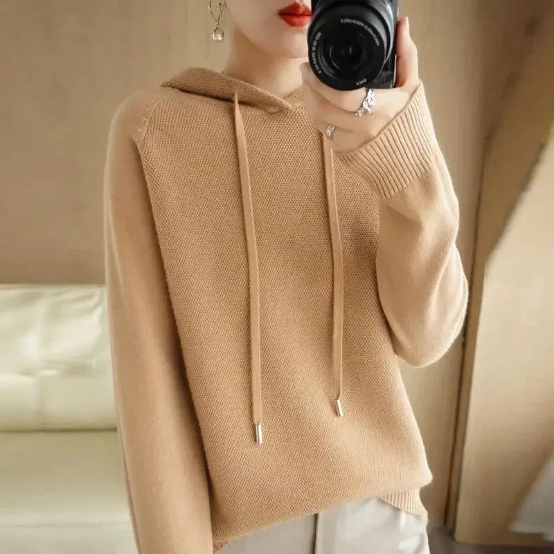 “Women’s Hooded Knit Sweater”