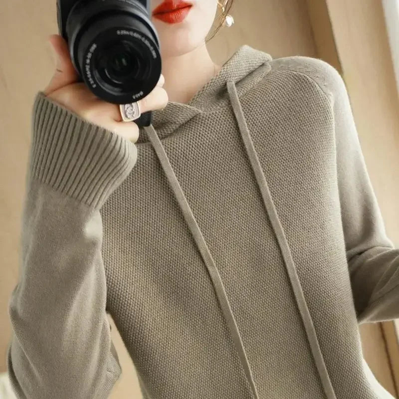 “Women’s Hooded Knit Sweater”