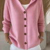 “Women’s Solid Knit Hooded Cardigan”