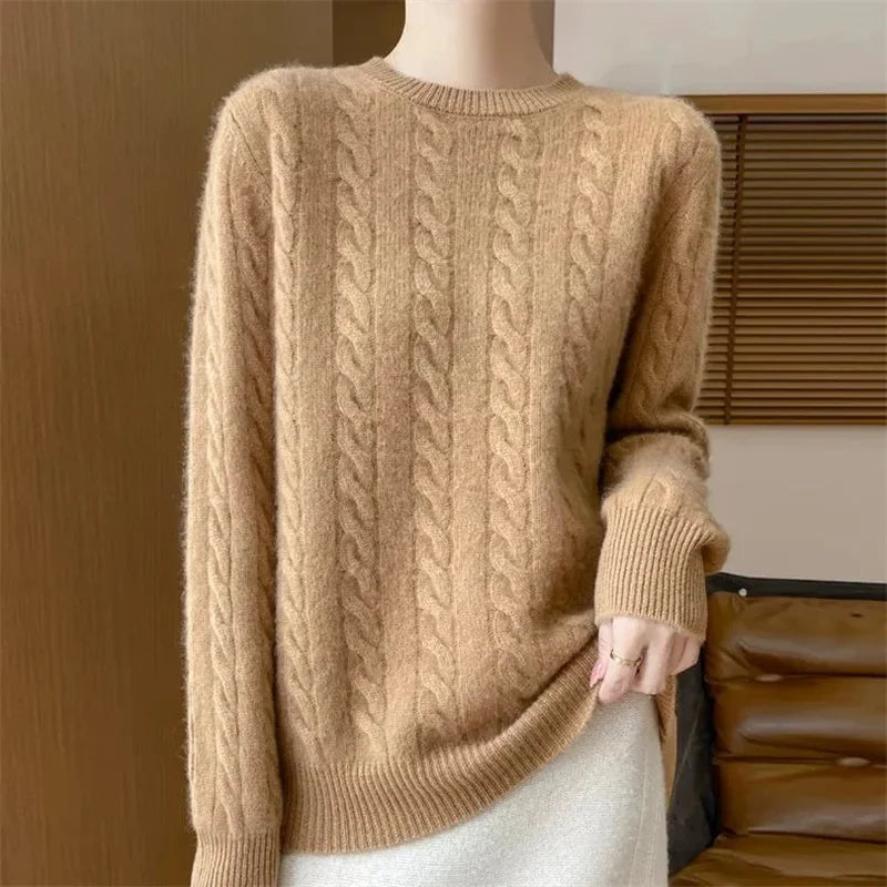 “Women’s 100% Wool Knit Sweater”