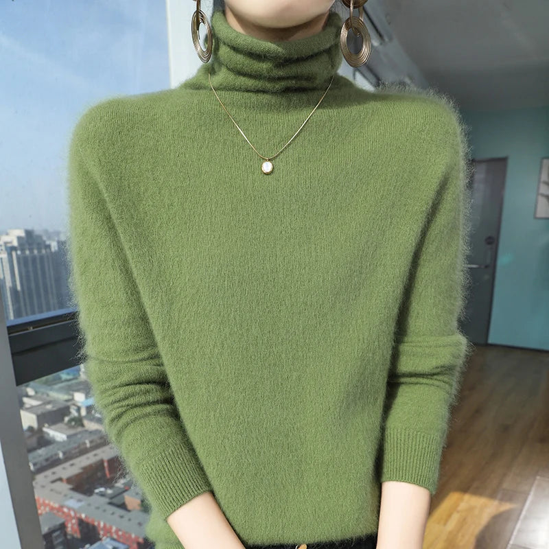 “Women’s 100% Mink Cashmere Pullover”