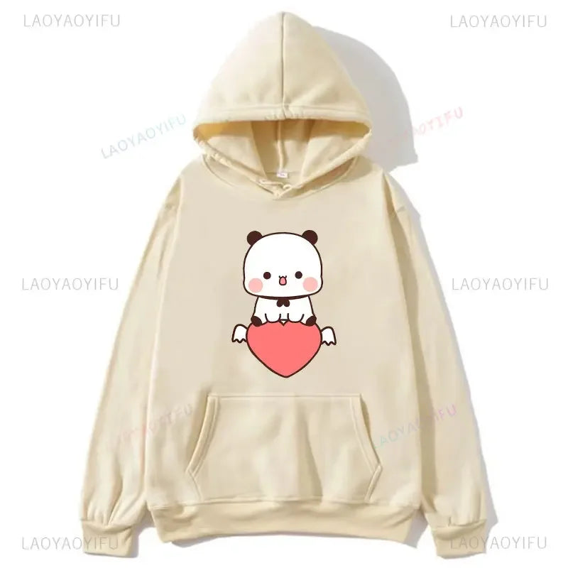 BuBu Panda & DuDu Bear Love Hoodie – Funny Cartoon Sweatshirt