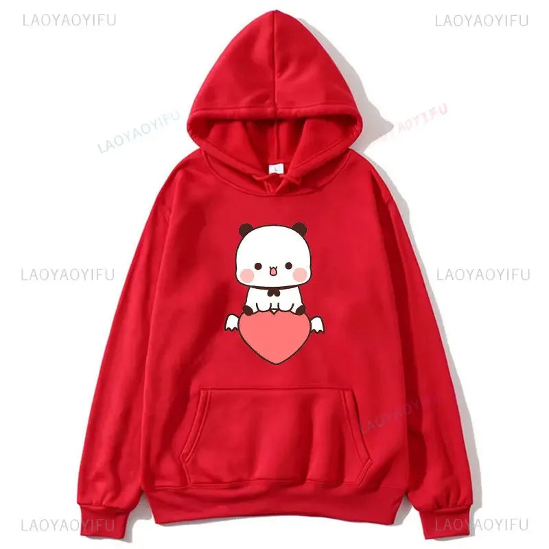 BuBu Panda & DuDu Bear Love Hoodie – Funny Cartoon Sweatshirt