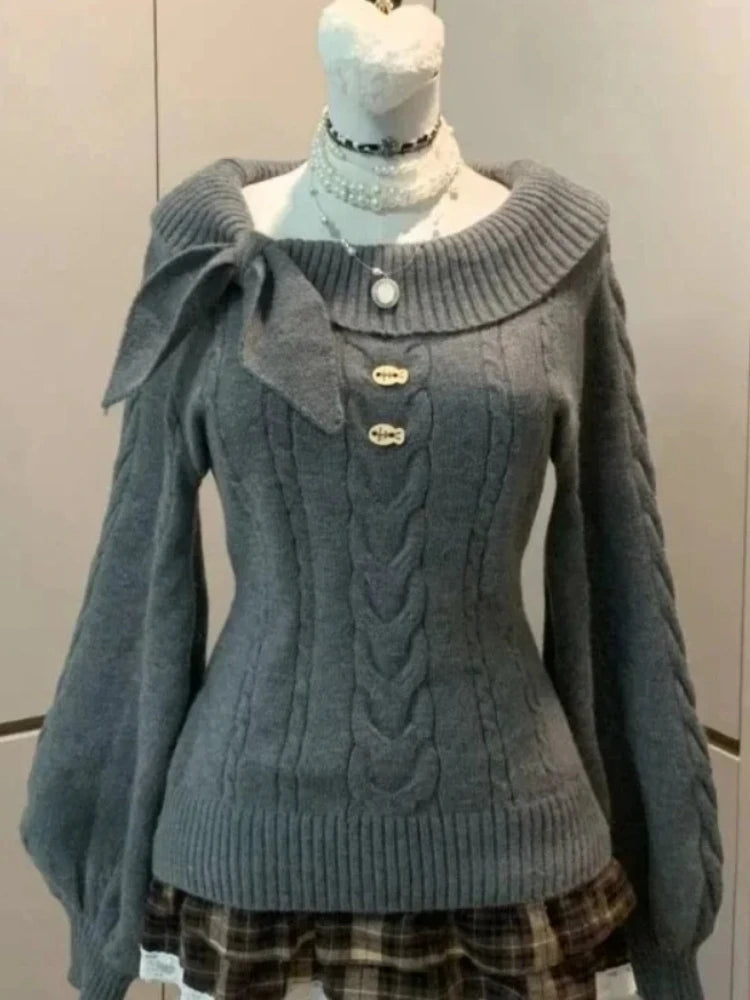 Sexy Y2K Pullover – Elegant Knitted Top