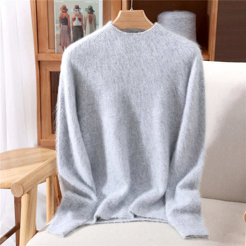 Women’s Mink Cashmere Mock Neck Sweater