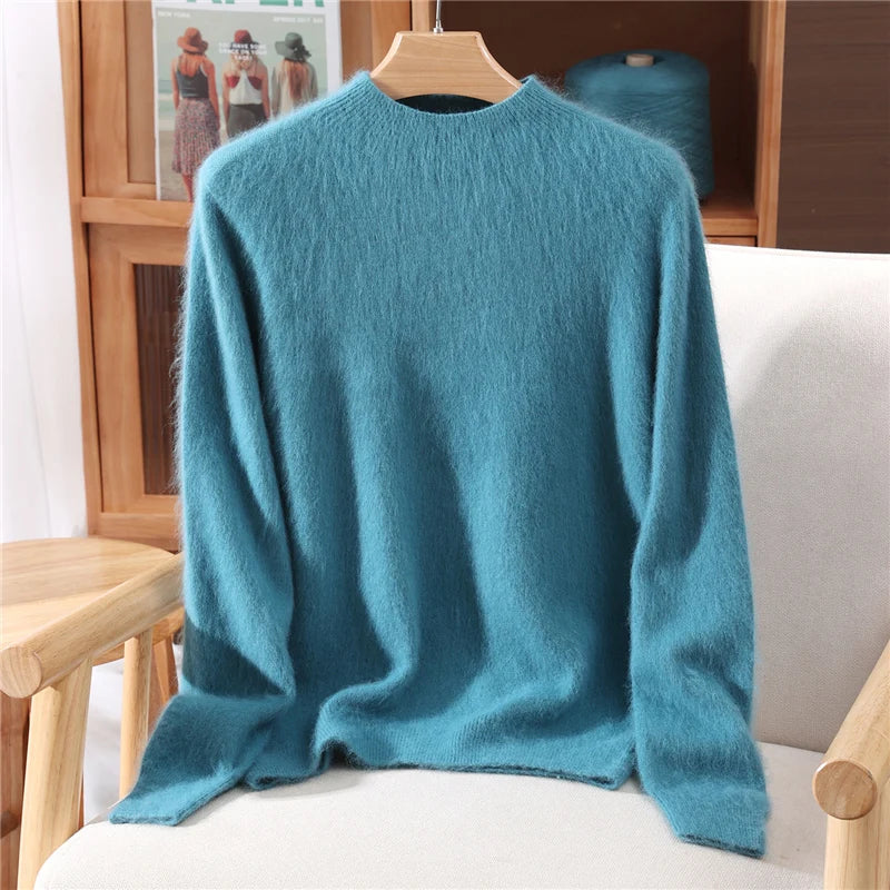 Women’s Mink Cashmere Mock Neck Sweater