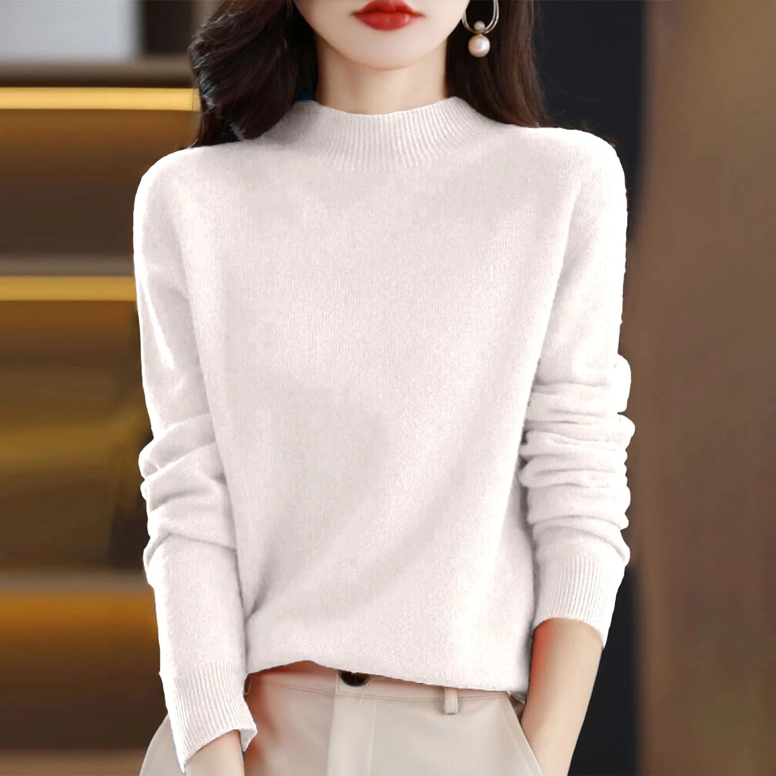 Women’s Half-Neck Wool Sweater