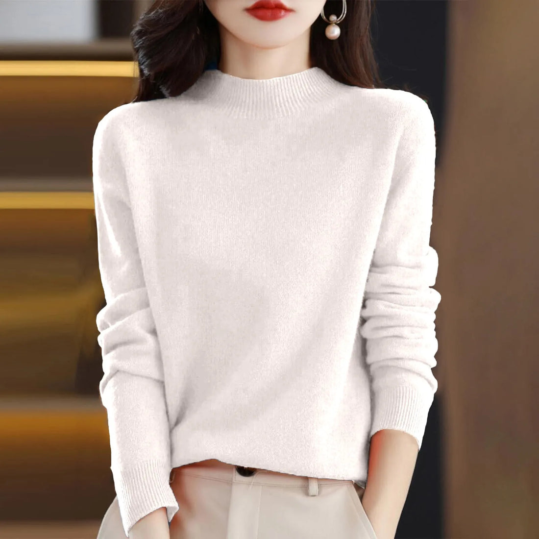 Women’s Half-Neck Wool Sweater