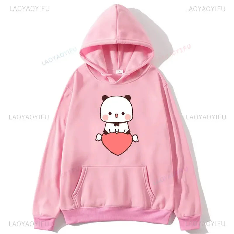 BuBu Panda & DuDu Bear Love Hoodie – Funny Cartoon Sweatshirt