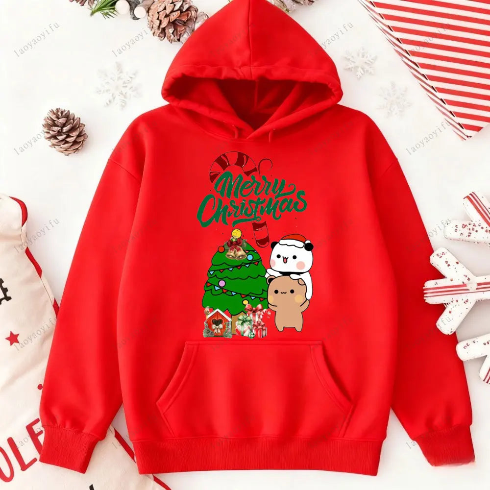 Merry Christmas Bubu Dudu Hoodie – Winter Warm Tracksuit
