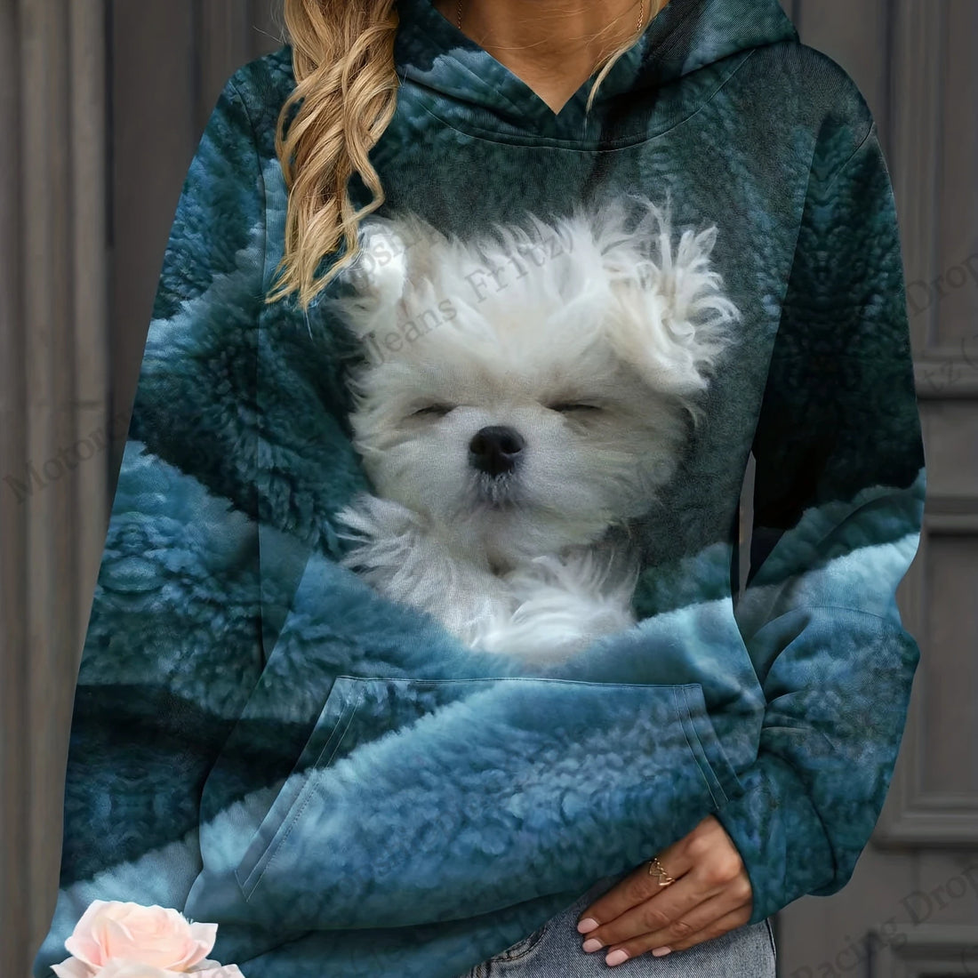 1. Fun Cute Cat 3D Print Oversized Hoodie