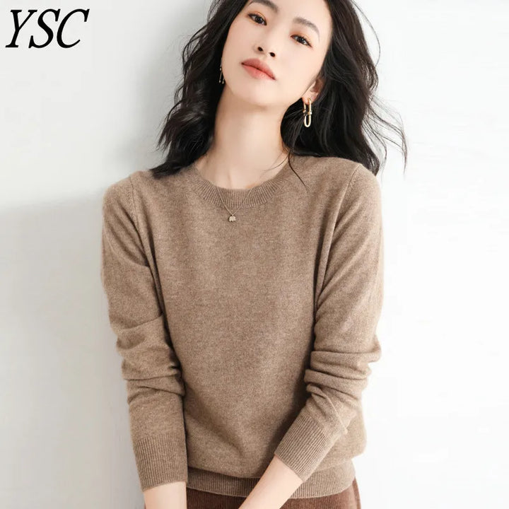 Classic Merino Wool Round Neck Sweater