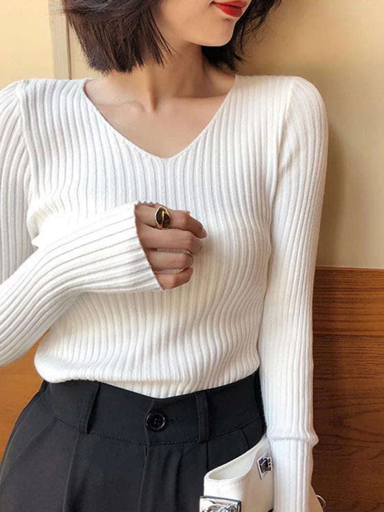 Rib Knit Long Sleeve Top