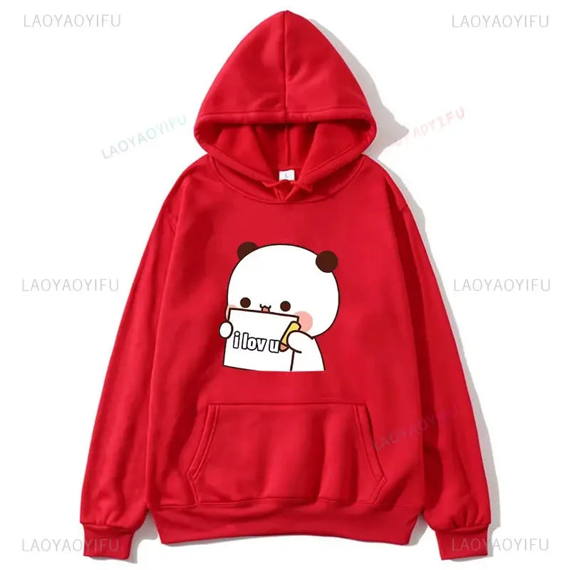 BuBu Panda & DuDu Bear Love Hoodie – Funny Cartoon Sweatshirt