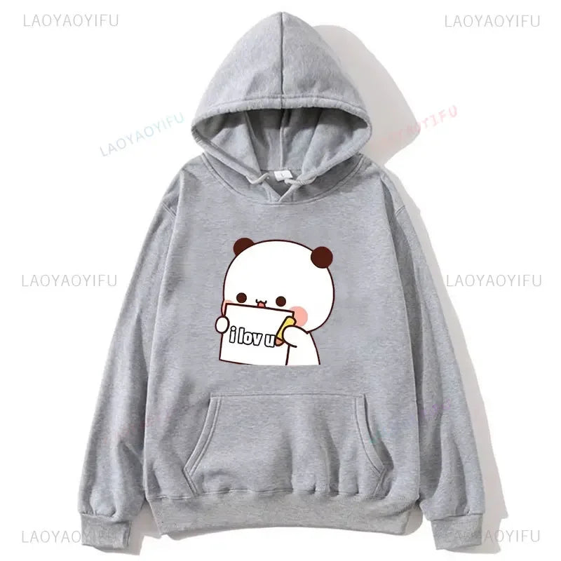 BuBu Panda & DuDu Bear Love Hoodie – Funny Cartoon Sweatshirt