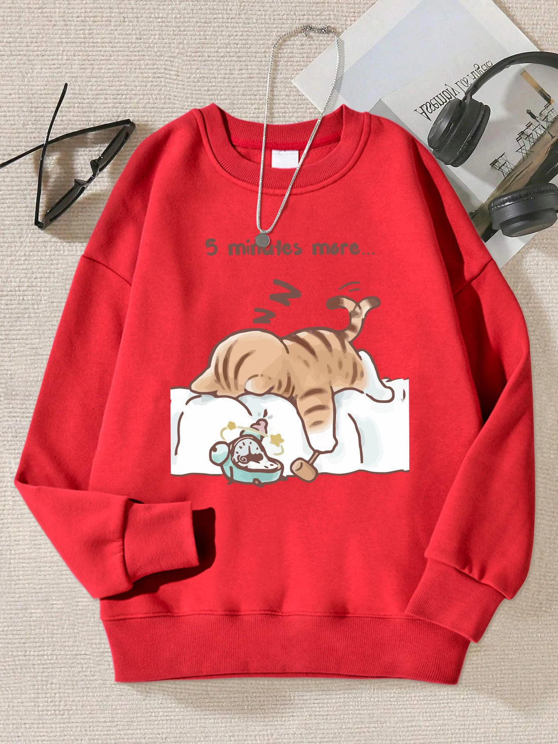 Sleepy Cat Hoodie – Autumn Sweatshirt