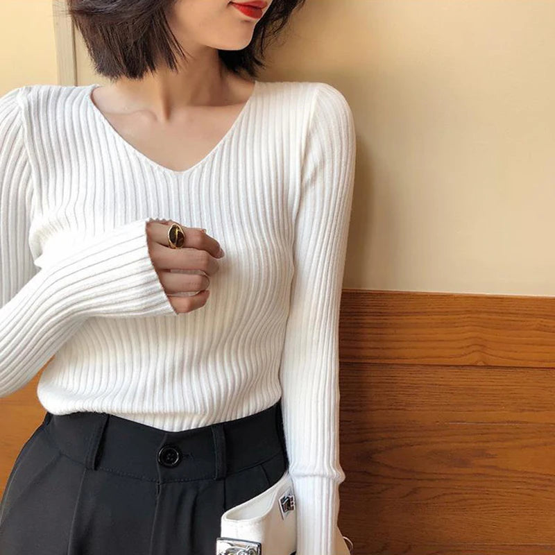 Rib Knit Long Sleeve Top