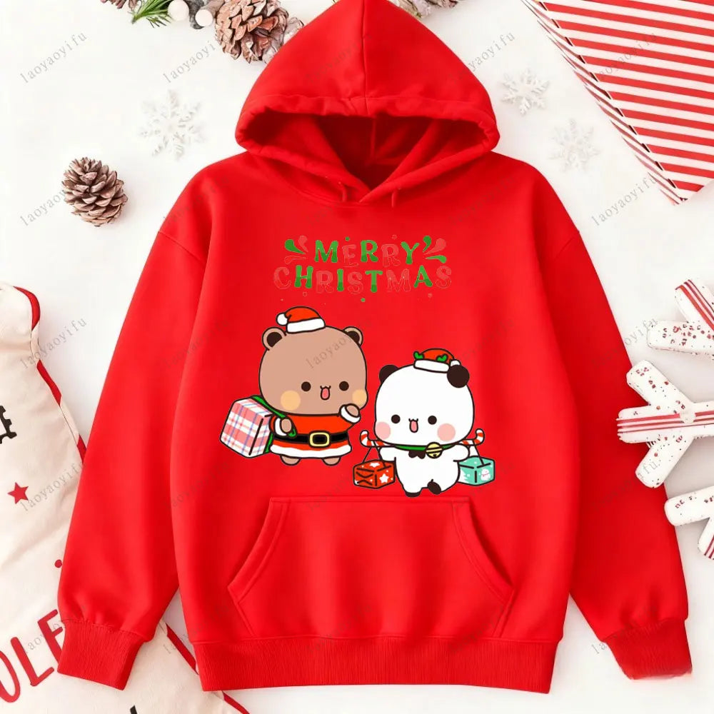 Merry Christmas Bubu Dudu Hoodie – Winter Warm Tracksuit