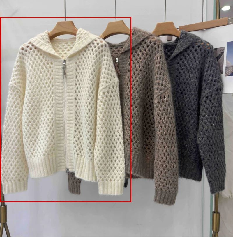 Honeycomb Pattern Knit – Long Sleeve Fall Cardigan