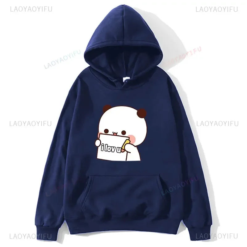 BuBu Panda & DuDu Bear Love Hoodie – Funny Cartoon Sweatshirt