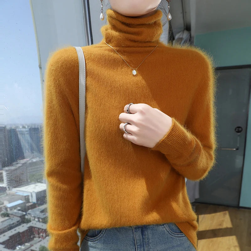 “Women’s 100% Mink Cashmere Sweater”