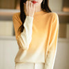 “Women’s Gradient Wool Mock-Collar Sweater”