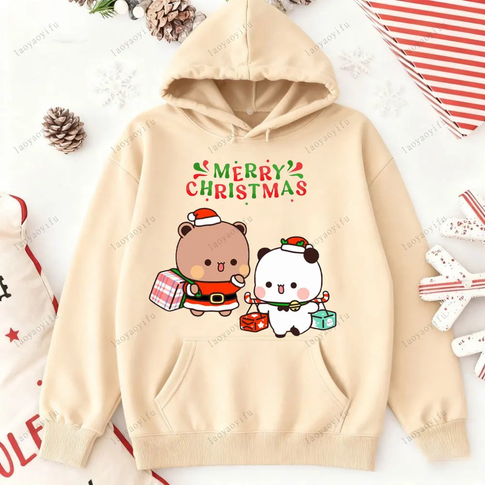 Merry Christmas Bubu Dudu Hoodie – Winter Warm Tracksuit