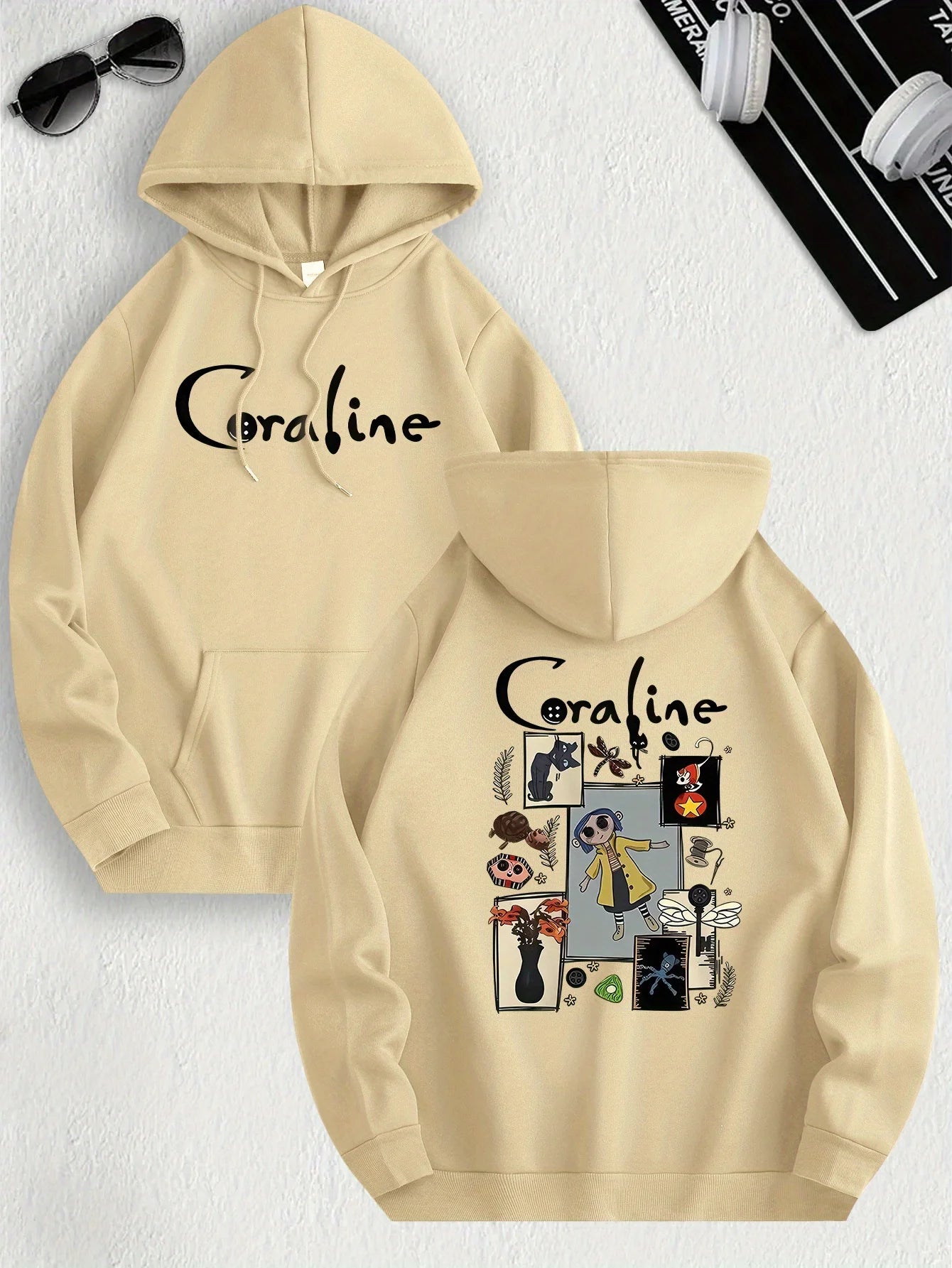 1. Coraline Inspired Women’s Casual Hoodie