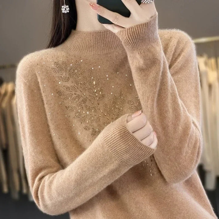 “Women’s Thick Mock Neck Sweater”
