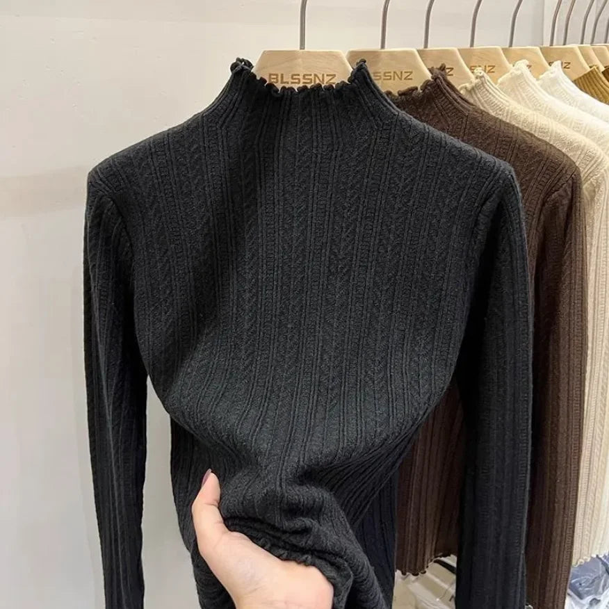 Women’s Turtleneck Sweater – Autumn/Winter Slim Knit