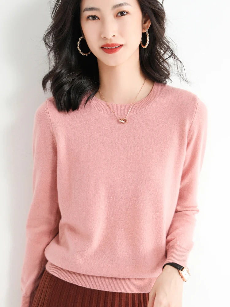 Classic Merino Wool Round Neck Sweater