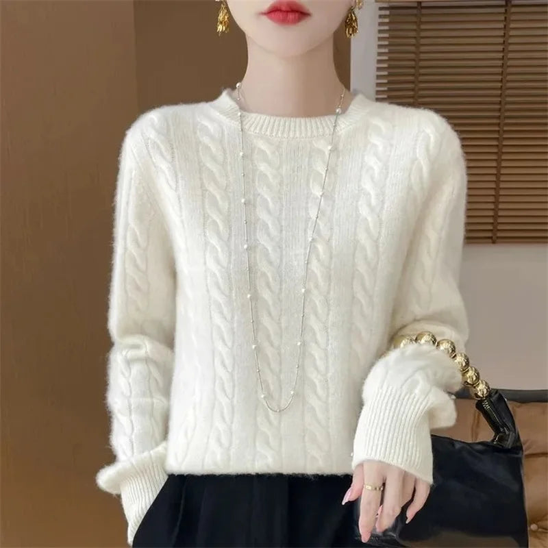 “Women’s 100% Wool Knit Sweater”