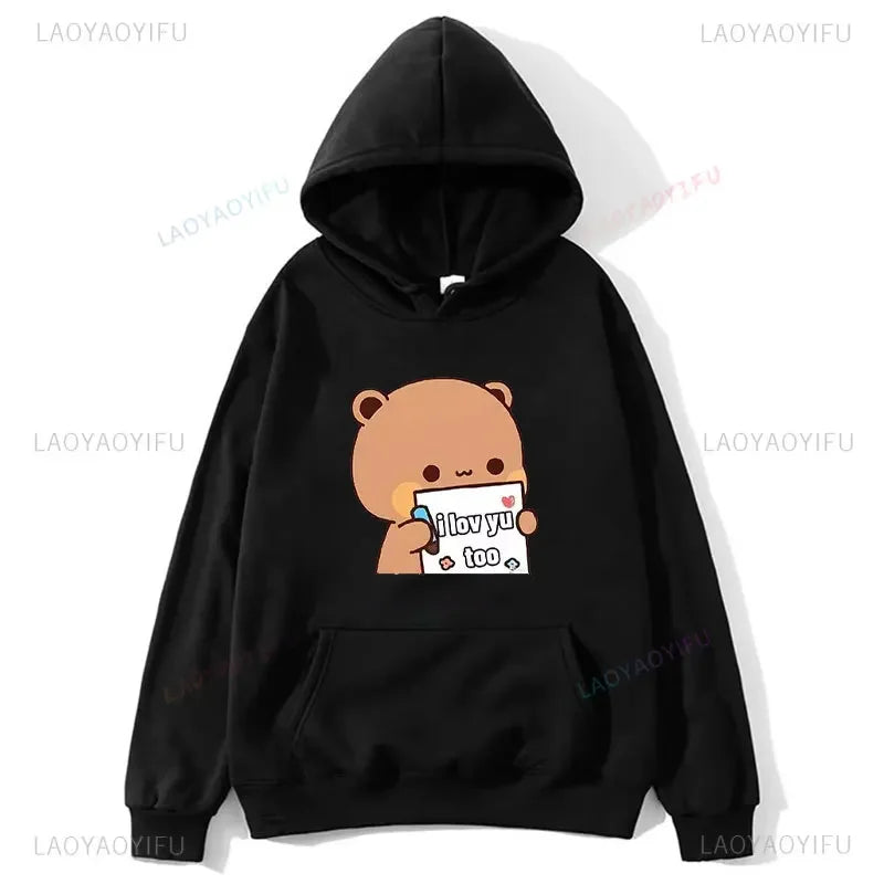 BuBu Panda & DuDu Bear Love Hoodie – Funny Cartoon Sweatshirt
