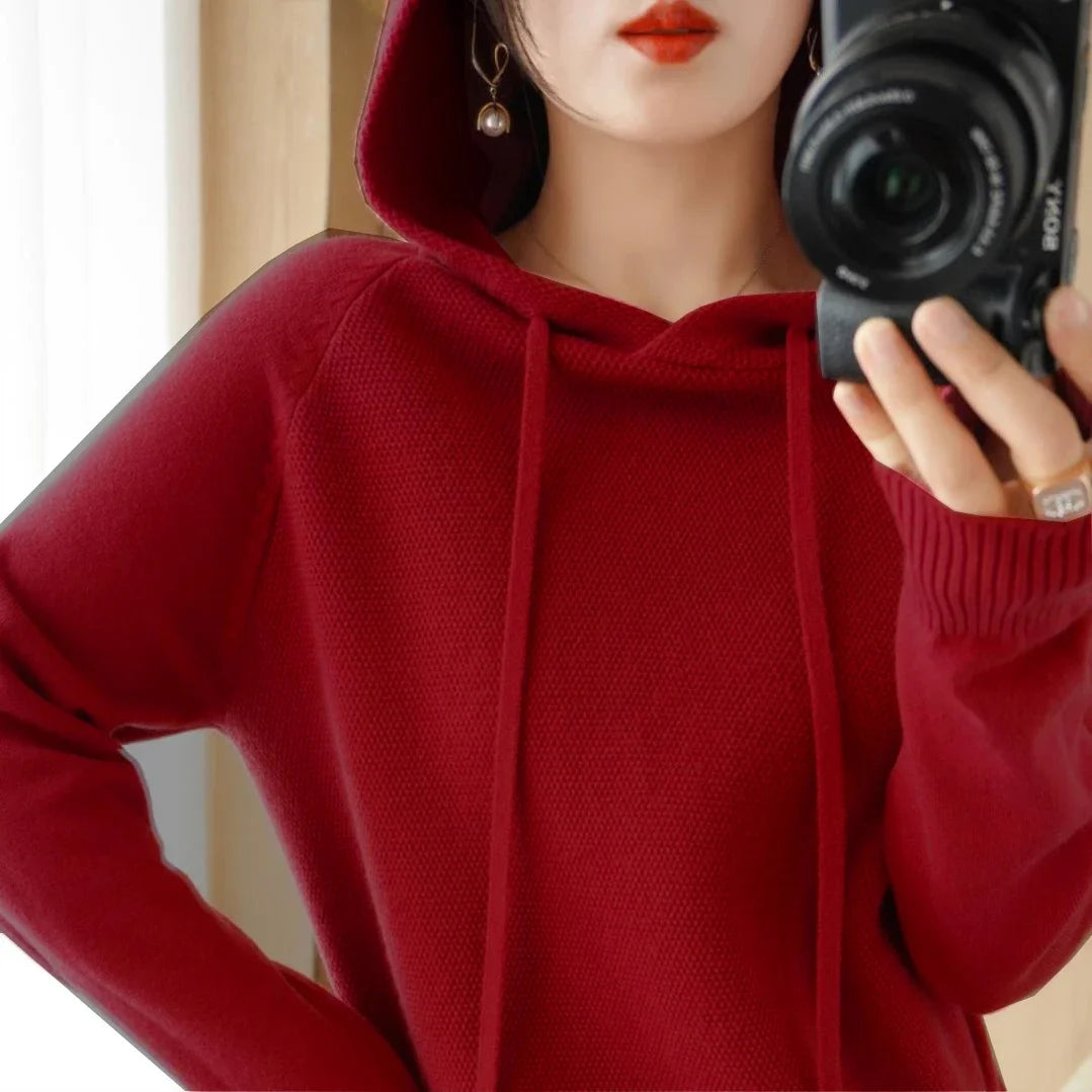 “Women’s Hooded Knit Sweater”