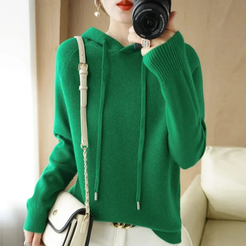 “Women’s Hooded Knit Sweater”