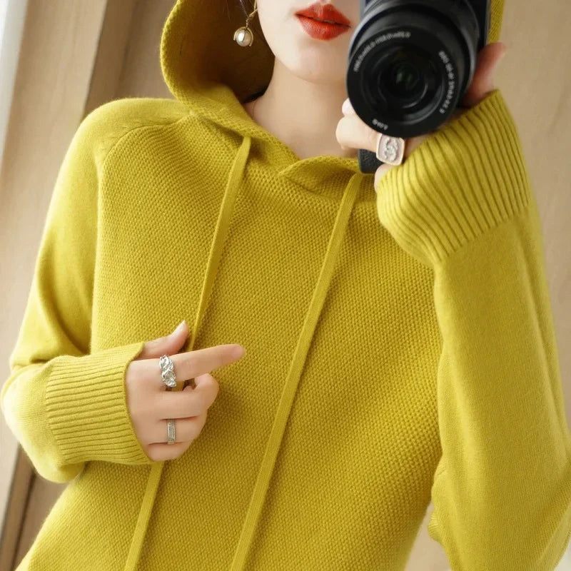 “Women’s Hooded Knit Sweater”