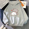Cartoon Mochi Peach Cat Hoodie – Harajuku Casual Sweatshirt