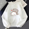 Cartoon Mochi Peach Cat Hoodie – Harajuku Casual Sweatshirt