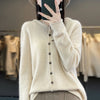 100% Merino Wool Cardigan – Women’s Loose Autumn/Winter Sweater